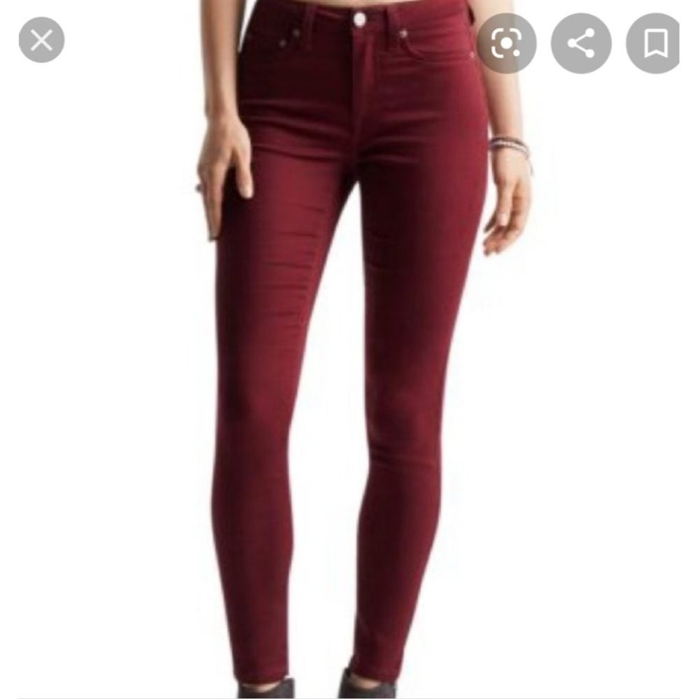 Aeropostale Burgundy High Waist Jeggings